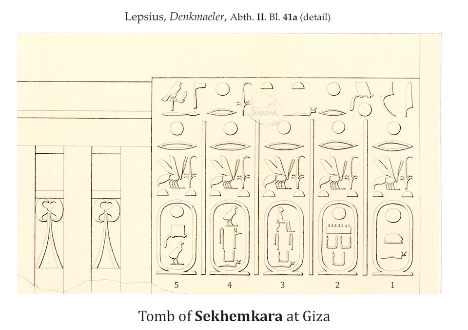 Tomb of Sekhemkara, Lepsius, Denkmaeler, II, plate 41a