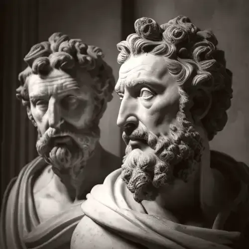 king lists of antiquity (AI-generated busts of Greek men)