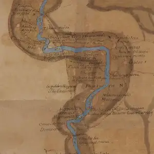 Details of a map by father Claude Sicard 1722