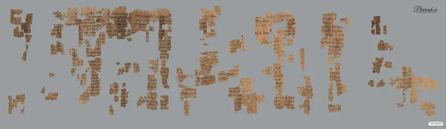 Turin king list verso by Peter Lundström 2020.