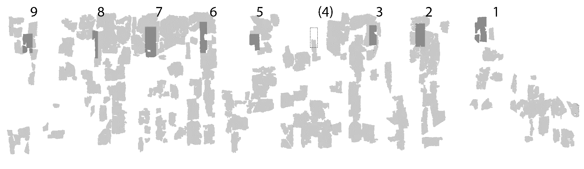 Figure 5: Location of the patches in the Turin King List