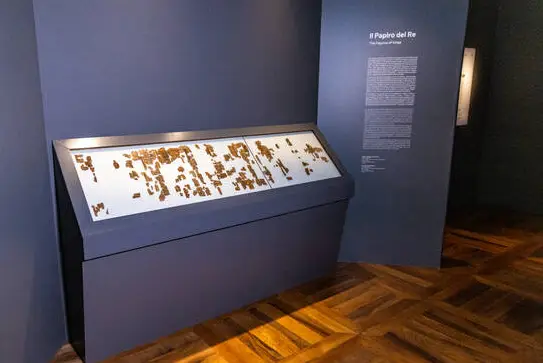 The papyrus display at the Museo Egizio in Turin